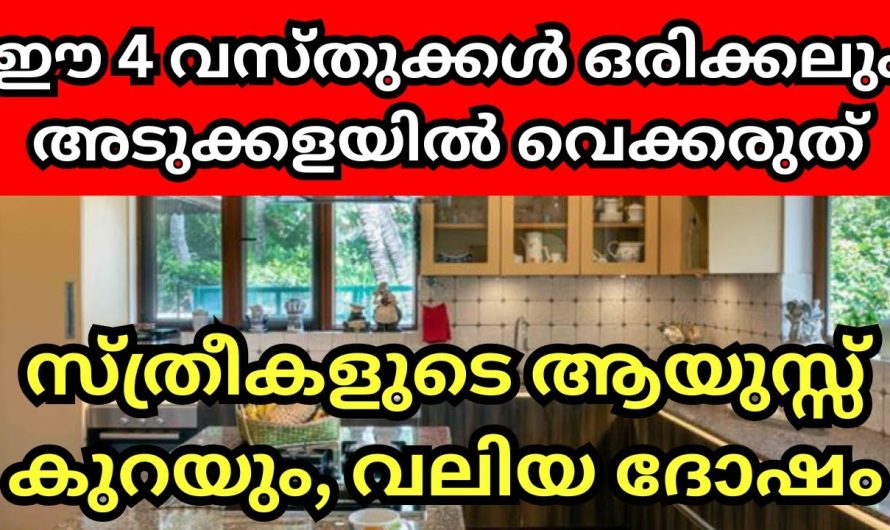 നിങ്ങൾ ഒരിക്കലും ഈ നാല് വസ്തുക്കൾ അടുക്കളയിൽ വയ്ക്കരുത് വീട്ടിലെ സ്ത്രീകളുടെ ആയുസ്സ് കുറയും, വലിയ ദോഷമാണ് ഇത്