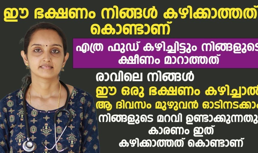 നിങ്ങൾ എത്രയൊക്കെ ഫുഡ് കഴിച്ചു എന്ന് ഉണ്ടെങ്കിലും നിങ്ങൾക്ക് ക്ഷീണം മാറാത്തതിന്റെ കാരണം എന്താണ് എന്ന് വച്ച് കഴിഞ്ഞാൽ ഈ ഭക്ഷണം സ്കിപ്പ് ചെയ്യുന്നത് കൊണ്ടാണ്