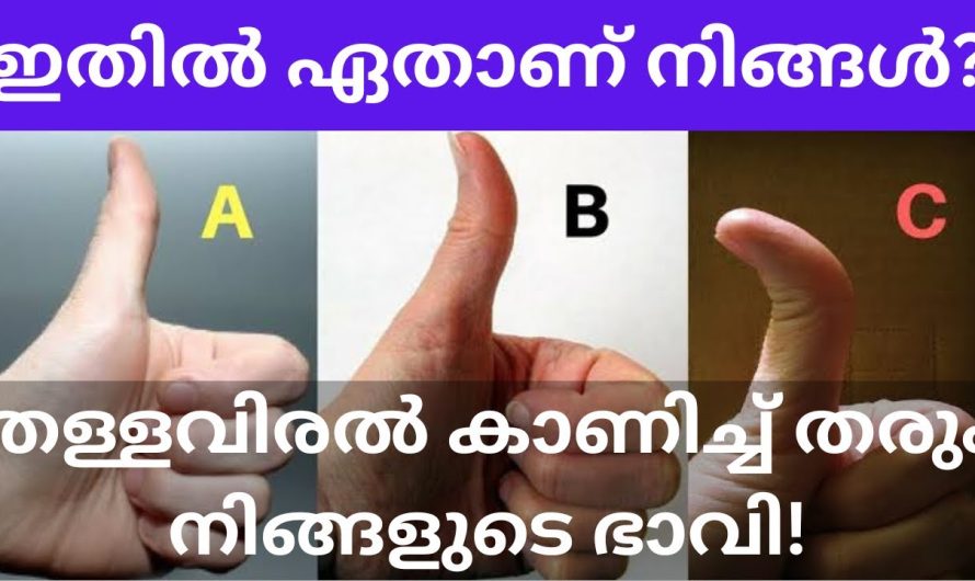 നിങ്ങളുടെ ജീവിതത്തെ പറ്റി പല ഞെട്ടിക്കുന്ന രഹസ്യങ്ങളും നിങ്ങളുടെ തള്ളവിരൽ നിങ്ങളോട് പറയും ഇതിൽ ഏതാണ് നിങ്ങളുടെ തള്ളവിരൽ