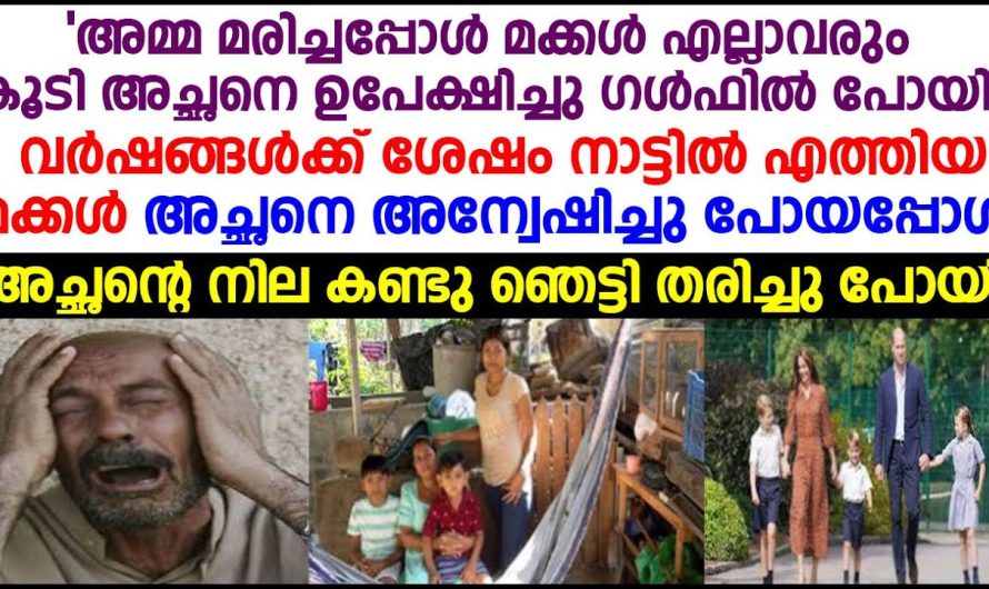 ഉപേക്ഷിച്ച് പോയി അച്ഛനെ വർഷങ്ങൾക്ക് ശേഷം കാണാൻ പോയ മക്കൾ അച്ഛൻറെ നിലക്കണ്ട് ഞെട്ടി തിരിച്ച് പോയി