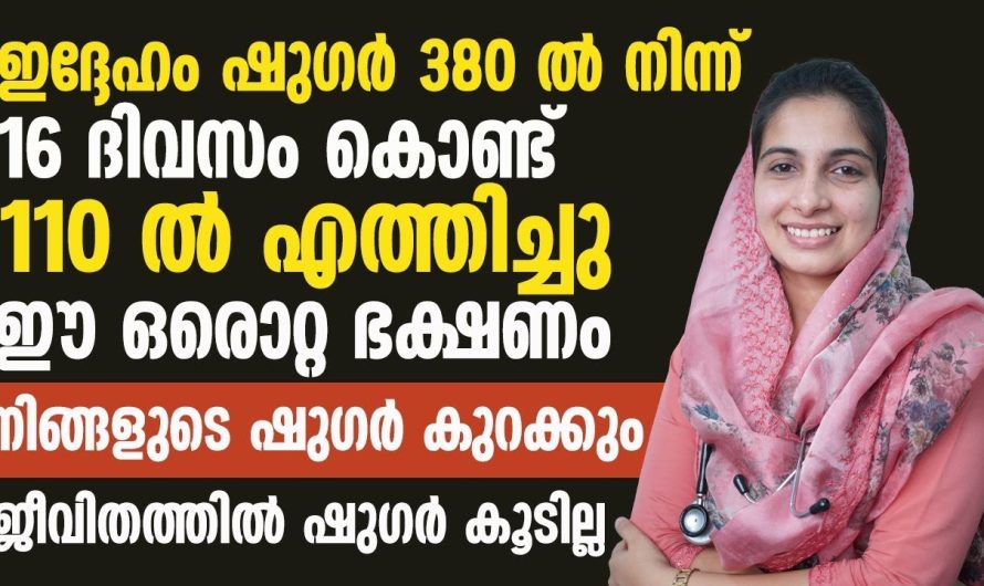 ഈയൊരു ഭക്ഷണം കഴിച്ചതുകൊണ്ട് ആണ് ഇദ്ദേഹത്തിൻറെ ഷുഗർ ലെവൽ എന്നുള്ളത് 380 നിന്നും വെറും 16 ദിവസത്തിനുള്ളിൽ തന്നെ 110 ലേക്ക് എത്തിക്കാൻ വേണ്ടി സാധിച്ചത്