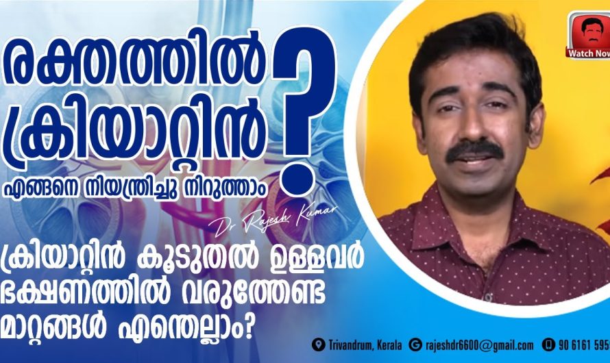 രക്തത്തിൽ ക്രിയാറ്റിൻ ലെവൽ കൂടുന്നത് ഈസിയായി നിയന്ത്രിക്കാനുള്ള മാർഗങ്ങളെ കുറിച്ച് മനസ്സിലാക്കാം…